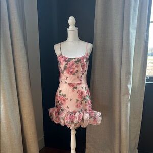 AKIRA Pink Floral Dress